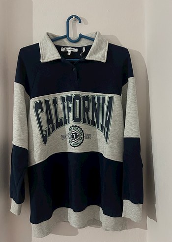 Polonya Yaka Kolej Koton Kadın Sweatshirt - Görsel 3