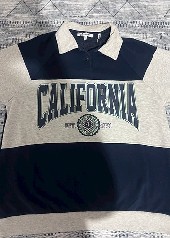 Polonya Yaka Kolej Koton Kadın Sweatshirt - Görsel 8