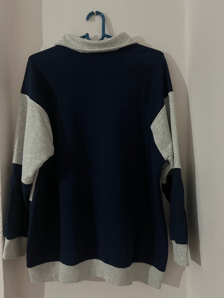 Polonya Yaka Kolej Koton Kadın Sweatshirt - Görsel 4