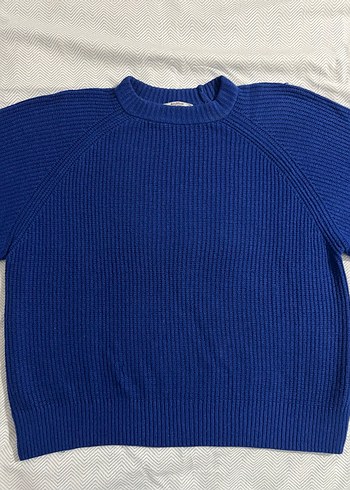 Pull Bear Mavi Salaş Kazak - Görsel 4