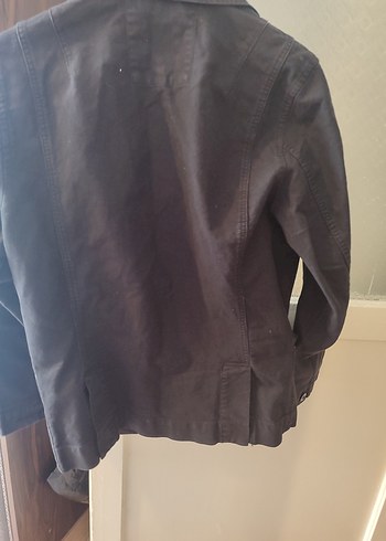 s Beden siyah Renk Erkek Siyah Denim Düğmeli Ceket