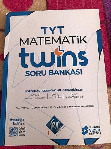 KR-AKADEMİ YAYINLARI TYT MATEMATİK TWİNS SORU BANKASI