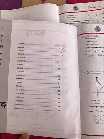 BARIŞ YAYINLARI AYT MATEMATİK KONU DENEMELERİ 19?LU DENEME