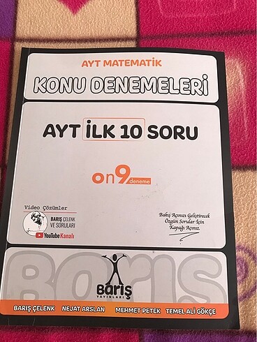 BARIŞ YAYINLARI AYT MATEMATİK KONU DENEMELERİ 19?LU