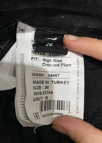 26 Beden Kadın Gri Regular Fit Denim Jean