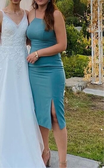 Mint yeşili elbise - Görsel 3