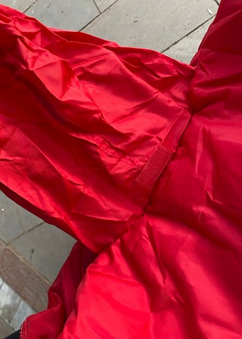 Kırmızı Fermuarlı Kadın Kış Montu - Görsel 3