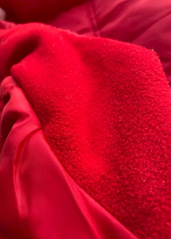 Kırmızı Fermuarlı Kadın Kış Montu - Görsel 6