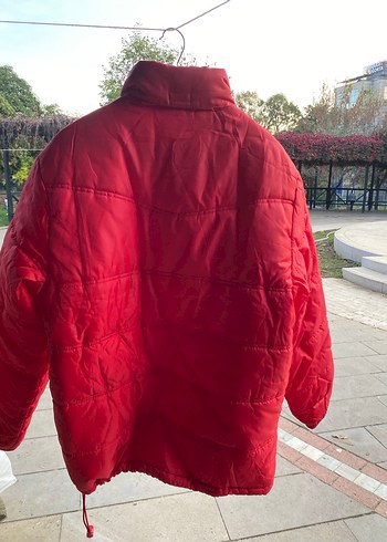 Kırmızı Fermuarlı Kadın Kış Montu - Görsel 2