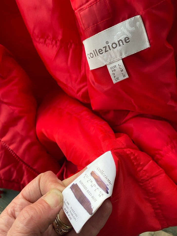 Kırmızı Fermuarlı Kadın Kış Montu - Görsel 4