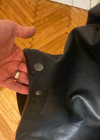 Siyah Erkek Deri Biker Ceket - Görsel 2