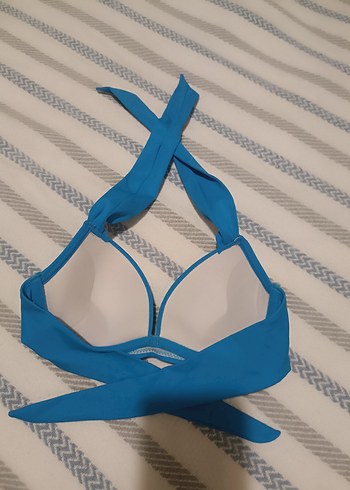 Mavi Mini Bohem Bikini Üstü