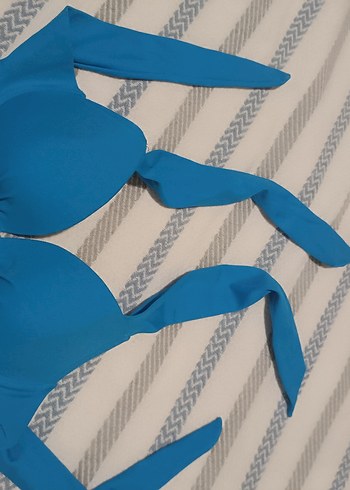 xs Beden Mavi Mini Bohem Bikini Üstü