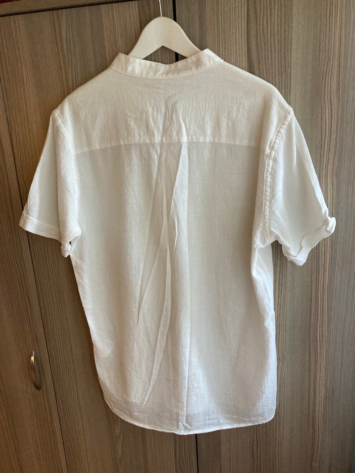 DeFacto Beyaz Erkek Gömlek  M Beden  Regular Fit - Görsel 4