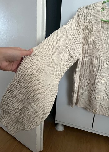 Bej Örgü Kadın Hırka - Görsel 4