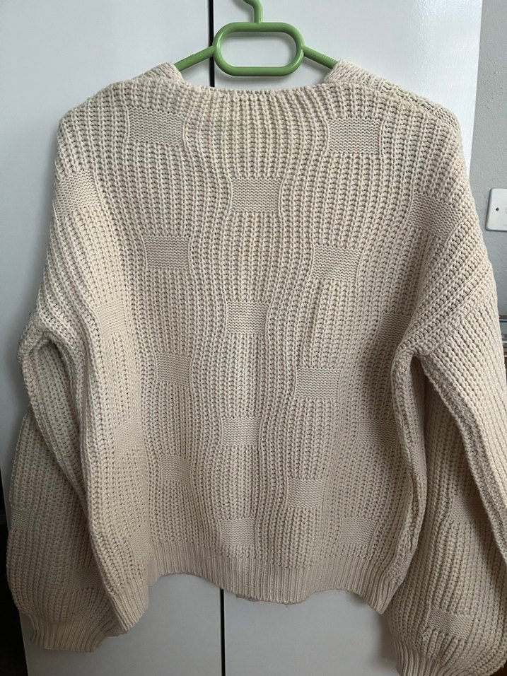 Bej Örgü Kadın Hırka - Görsel 2