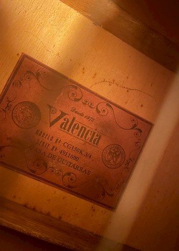 Valencia turuncu klasik gitar 3/4 - Görsel 2