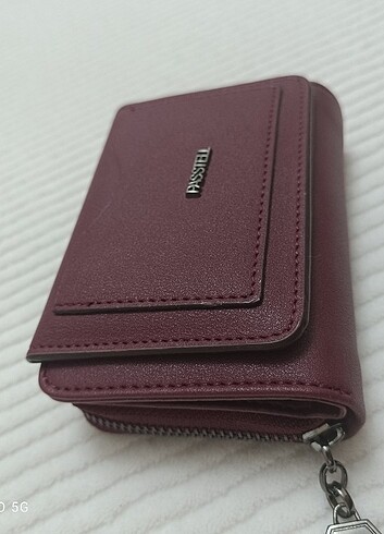 Pastle marka bordo cüzdan 