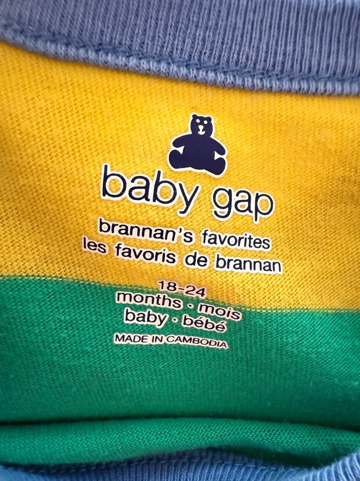 Gap Renkli Çizgili Kısa Kollu Bebek Body - Görsel 3