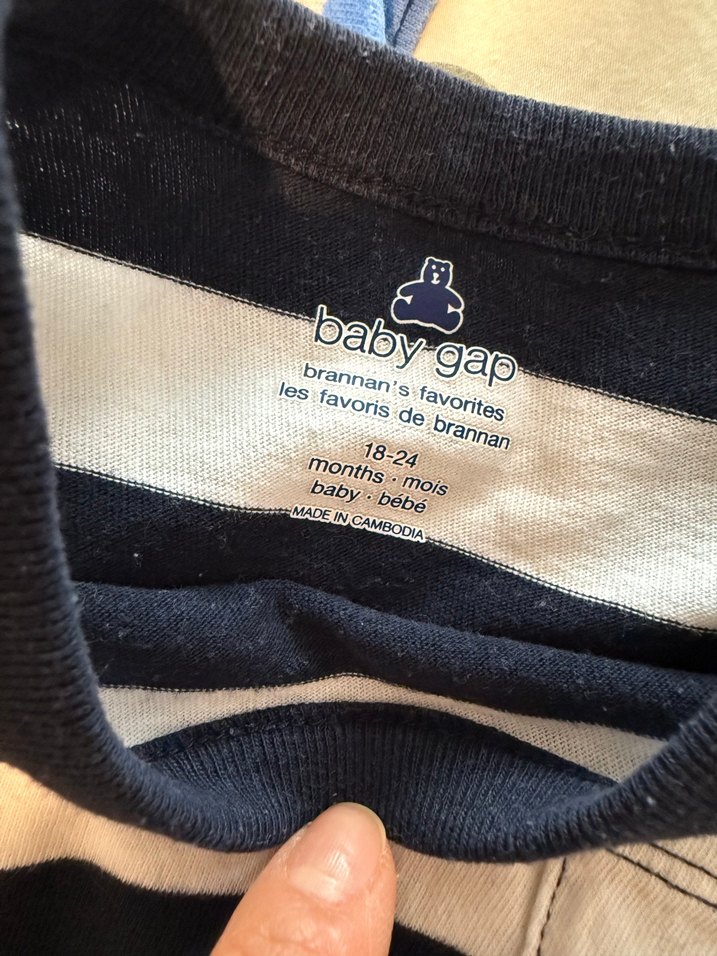 Gap Çizgili Bebek Erkek Body - Görsel 3