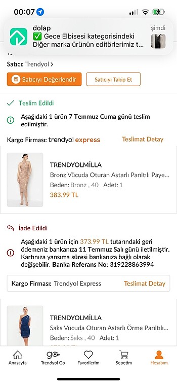 Trendyol & Milla Şık gece elbisesi