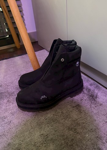 Timberland Siyah Suet Fermuarli Bot
