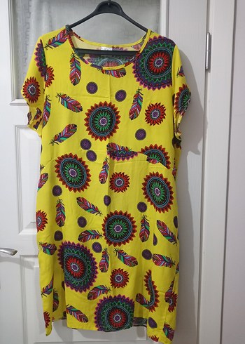 Renkli otantik Desenli yazlık Elbise - Görsel 2