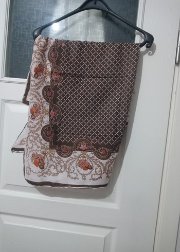 Kahverengi  eşarp,Kadın Fular - Görsel 4