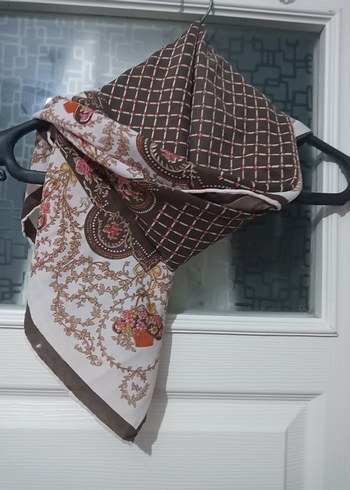 Kahverengi  eşarp,Kadın Fular - Görsel 3