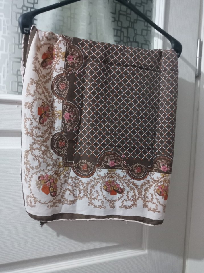 Kahverengi  eşarp,Kadın Fular - Görsel 5