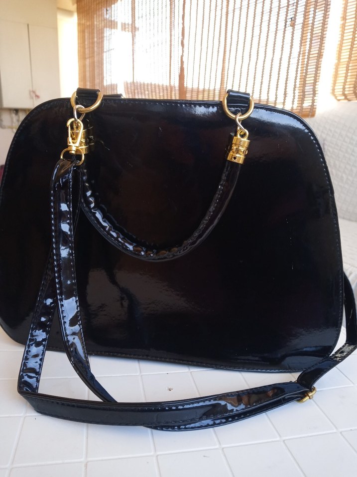 rugan deri, otantik desen uygulamalı bayan çanta - Görsel 2