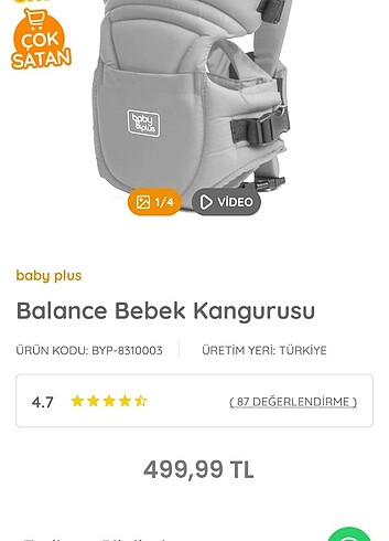 Diğer Balance bebek kanguru