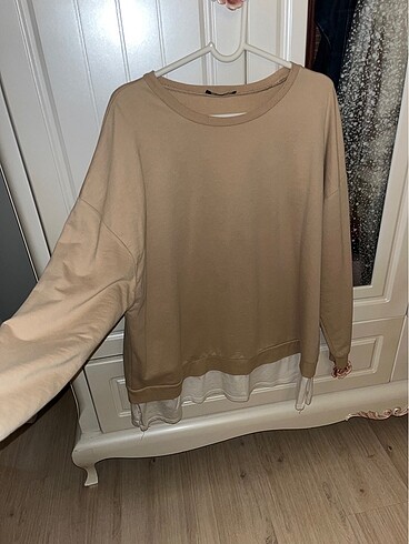 xl Beden ten rengi Renk LCW ince oversıze sweat