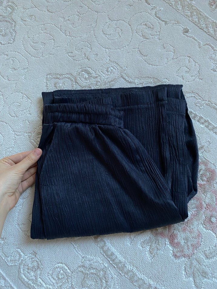 Lacivert Pilili Fahhar pantolon - Görsel 5