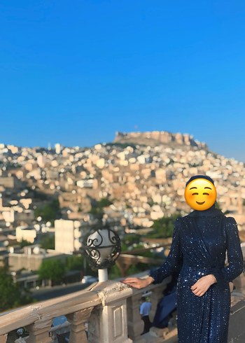 Kiralık abiye Uzun Lacivert Payetli Kadın Abiye Elbise