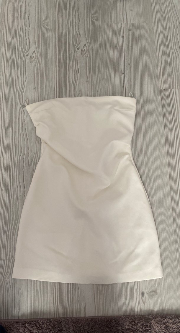 Beyaz Mini Kadın Mezuniyet Elbisesi - Görsel 2