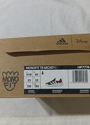 23 Beden Adidas Monofit Mickey Spor Ayakkabı 