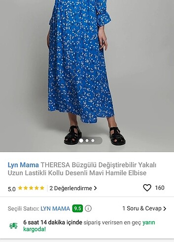 m Beden mavi Renk Lyn Mama Marka Hamile Elbisesi