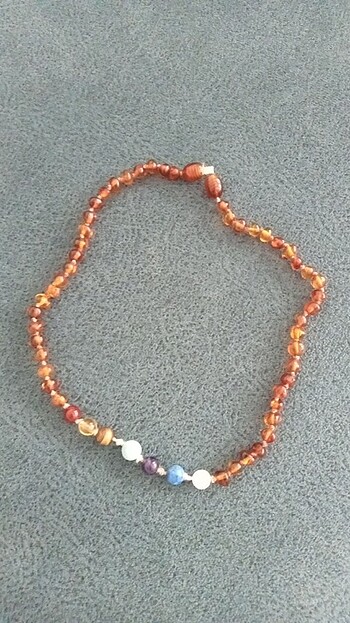 Amber Twins marka çakra taşlı gerçek Kehribar  - Görsel 2