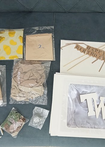 2 yaş zürafa konsept Happy Birthday Set
