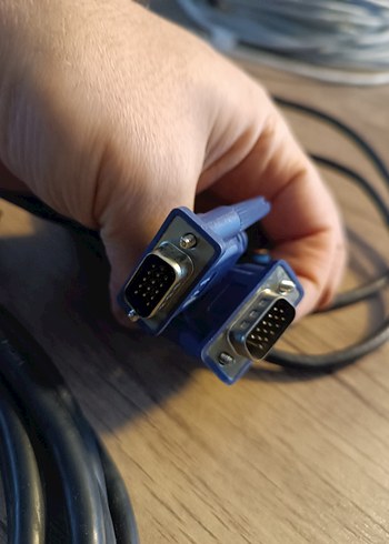 VGA to VGA 5mt - DVI VGA 1.5mt 3 lü Kablo Seti - Görsel 4