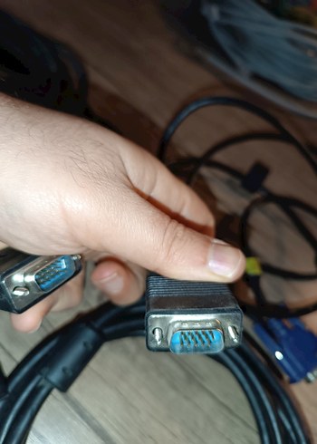 VGA to VGA 5mt - DVI VGA 1.5mt 3 lü Kablo Seti - Görsel 5