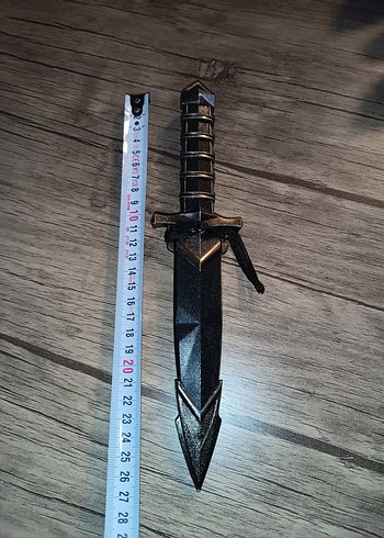 Gerçek Metal Kabzalı Assassin Hançer Kılıç 27cm Suikastçi Dekor - Görsel 5