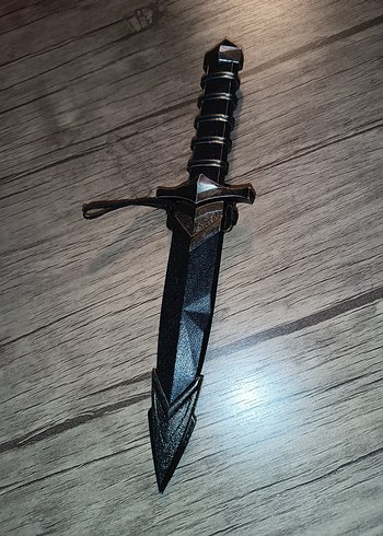 Gerçek Metal Kabzalı Assassin Hançer Kılıç 27cm Suikastçi Dekor - Görsel 2