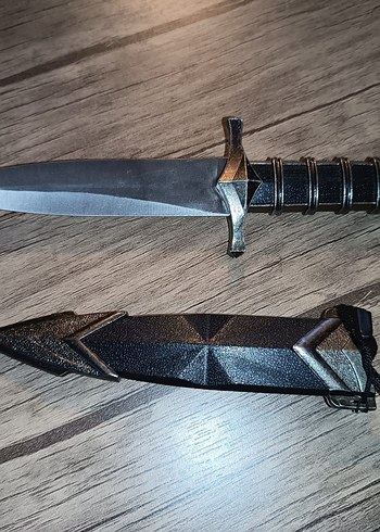 Gerçek Metal Kabzalı Assassin Hançer Kılıç 27cm Suikastçi Dekor - Görsel 3