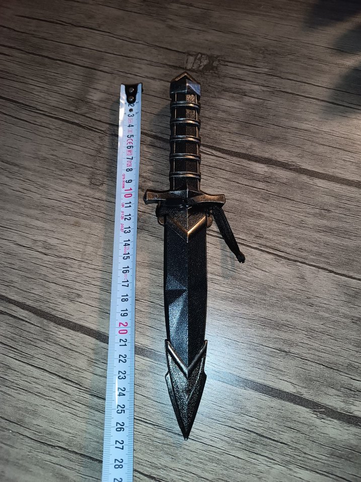 Gerçek Metal Kabzalı Assassin Hançer Kılıç 27cm Suikastçi Dekor - Görsel 5