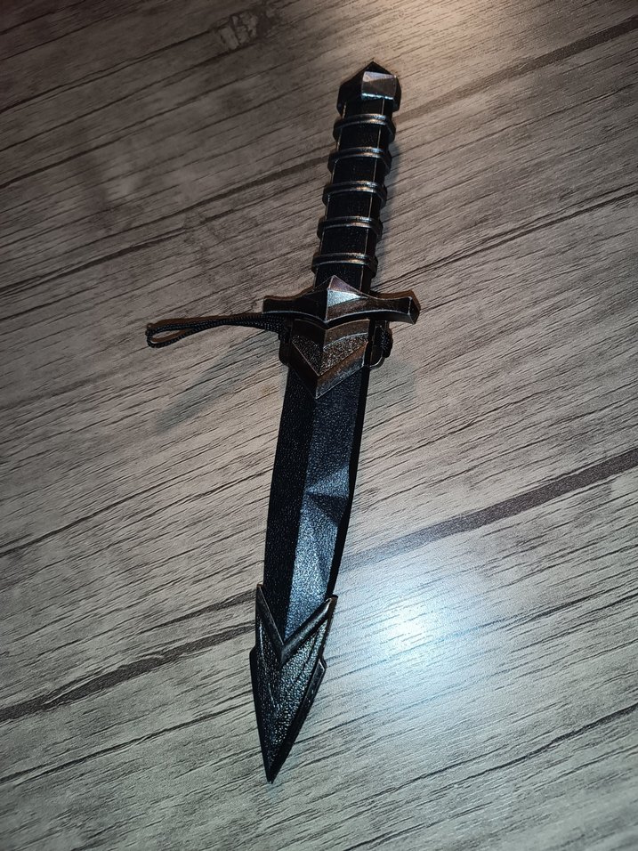 Gerçek Metal Kabzalı Assassin Hançer Kılıç 27cm Suikastçi Dekor - Görsel 2