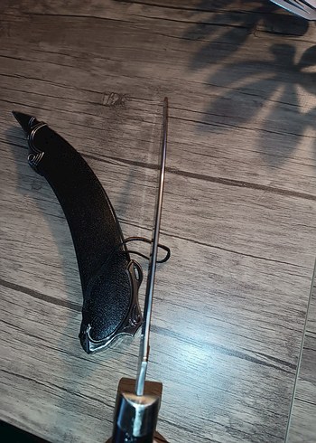 Gerçek Metal Kabzalı Assassin Hançer Kılıç 43cm Suikastçi Dekor - Görsel 6