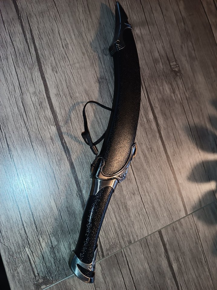 Gerçek Metal Kabzalı Assassin Hançer Kılıç 43cm Suikastçi Dekor - Görsel 2