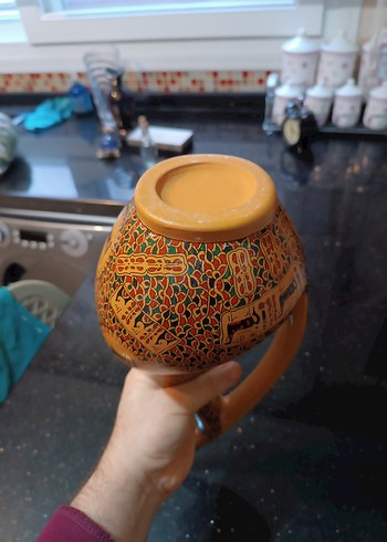 Antika Hitit Geyik Kil Vazo 38cm Dekoratif - Görsel 7